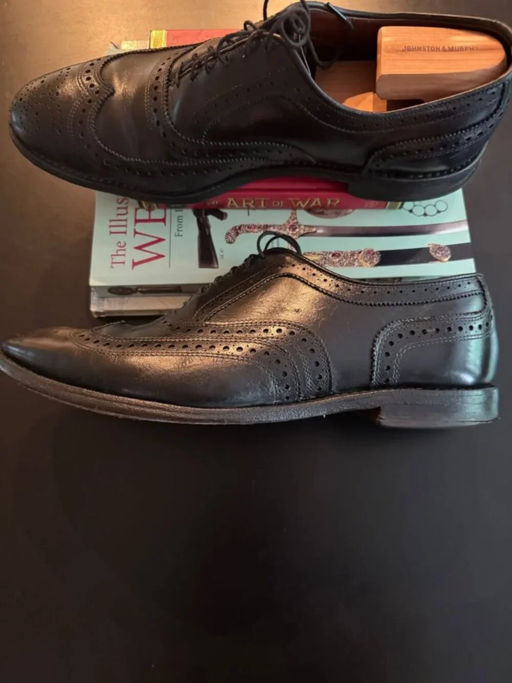Allen Edmonds McAllister Black Wingtip Oxford Dress Shoes — Men’s 11.5 D